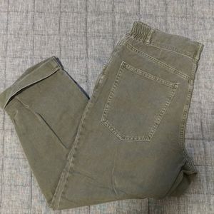 Zara cropped straight leg cuffed pants